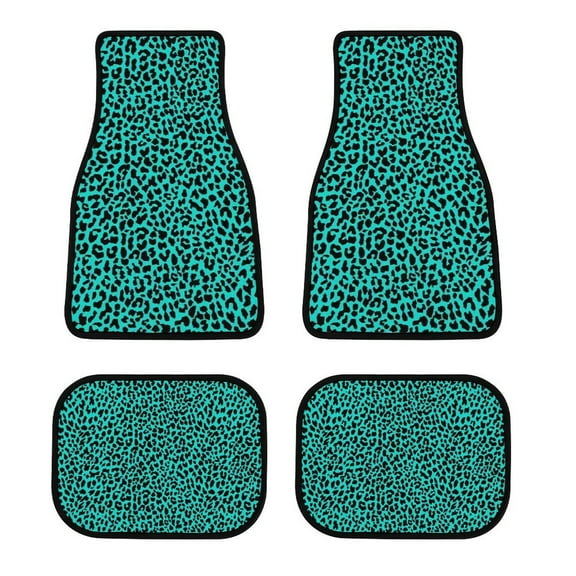 Leopard Spots Car Foot Mat Set of 4, Floor Mats for Cars Anime Car Floor Mats 4 Pieces Set Floor Liner Car Accessories Automotive Decoration