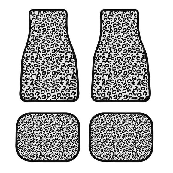 Leopard Spots Car Foot Mat Set of 4, Floor Mats for Cars Anime Car Floor Mats 4 Pieces Set Floor Liner Car Accessories Automotive Decoration