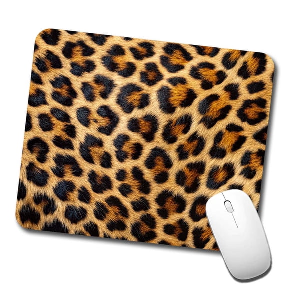 Leopard Spots Fur Pattern Mouse Pad Low Profile Gaming Mat