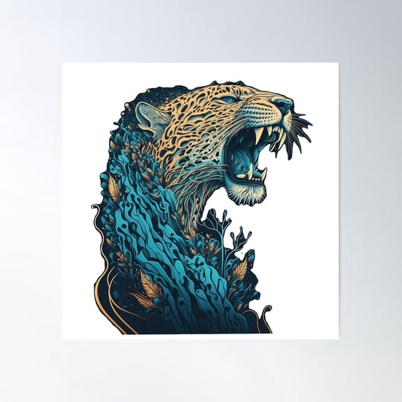 Leopard Spots: Master Of Camouflage Poster Wall Art, Modern Wall Decor For Living Room Bedroom, 17x17 UNFRAMED