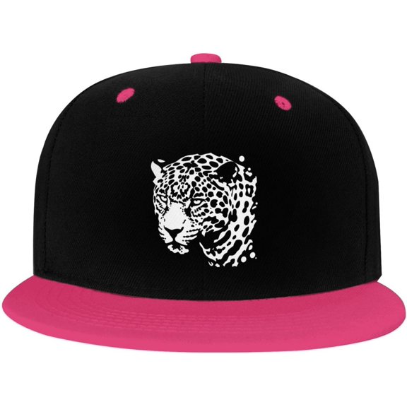 Leopard Spots Patters Hip Hop Hat Two Tone Flat Bill 6 Panel Cap Unisex
