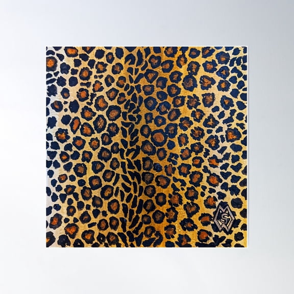 Leopard Spots Poster Wall Art, Modern Wall Decor For Living Room Bedroom, 17x17 UNFRAMED