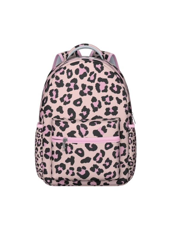 Leopard Spots School Backpack Cheetah Animal Print Texture Unique Fashion Backpack for Student and Student