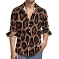 thumbnail image 1 of Leopard Spots Shirt Men Red and Black Casual Shirts Spring Y2K Custom Blouses Long Sleeve Vintage Oversize Clothing Gift Idea, 1 of 6