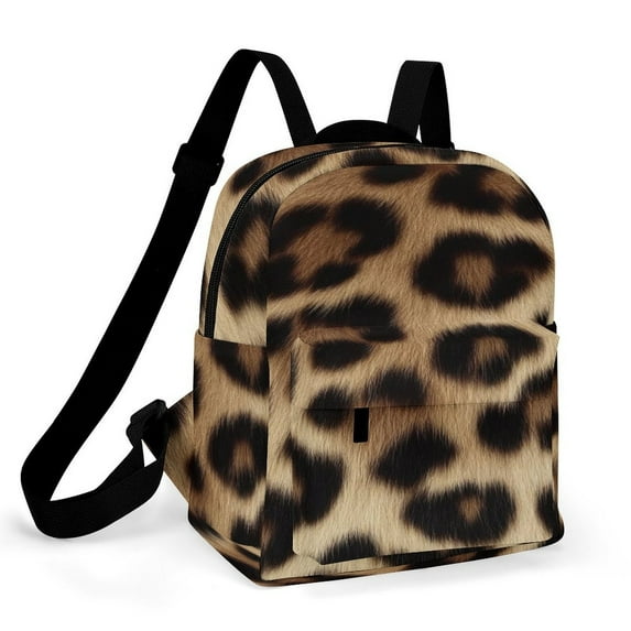 Leopard Spotted Texture Background Small Backpack Cute Mini Backpacks For Woman Lightweight Daypacks