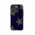thumbnail image 1 of Leopard Star Navy Blue Pattern Phone Case Cheetah Y2K Aesthetic with iPhone 17 to 11 Pro Max, 1 of 2