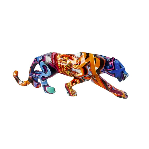 Leopard Statue, Desktop Animal Decoration Resin, Leopard Sculpture Ornament Leopard Statues for Desktops for Animal Lovers