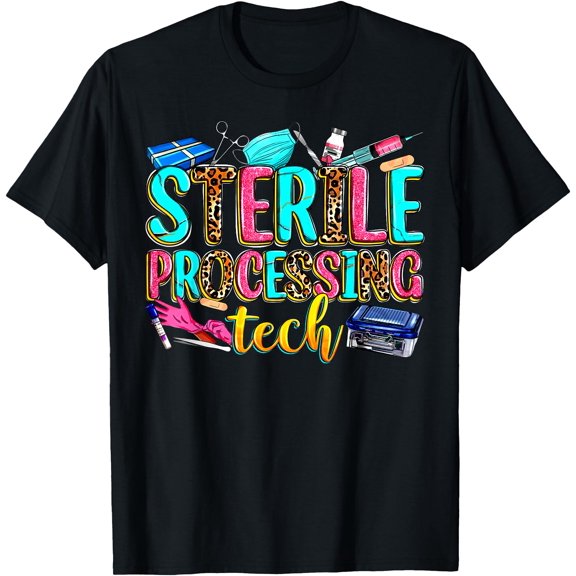 Leopard Sterile Processing Tech SPD Tech Week Nurse Life T-Shirt, Unisex T-Shirt