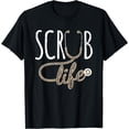 thumbnail image 1 of Leopard Stethoscope Scrub Life For A Registered Nurses Life T-Shirt Black X-Large, 1 of 4