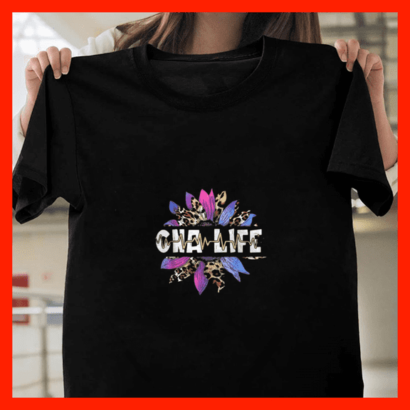 Leopard Sunflower Cna Life Nursing Stethoscope Nurse Day 2 H9899, for Unisex - Up to Size 5XL Available