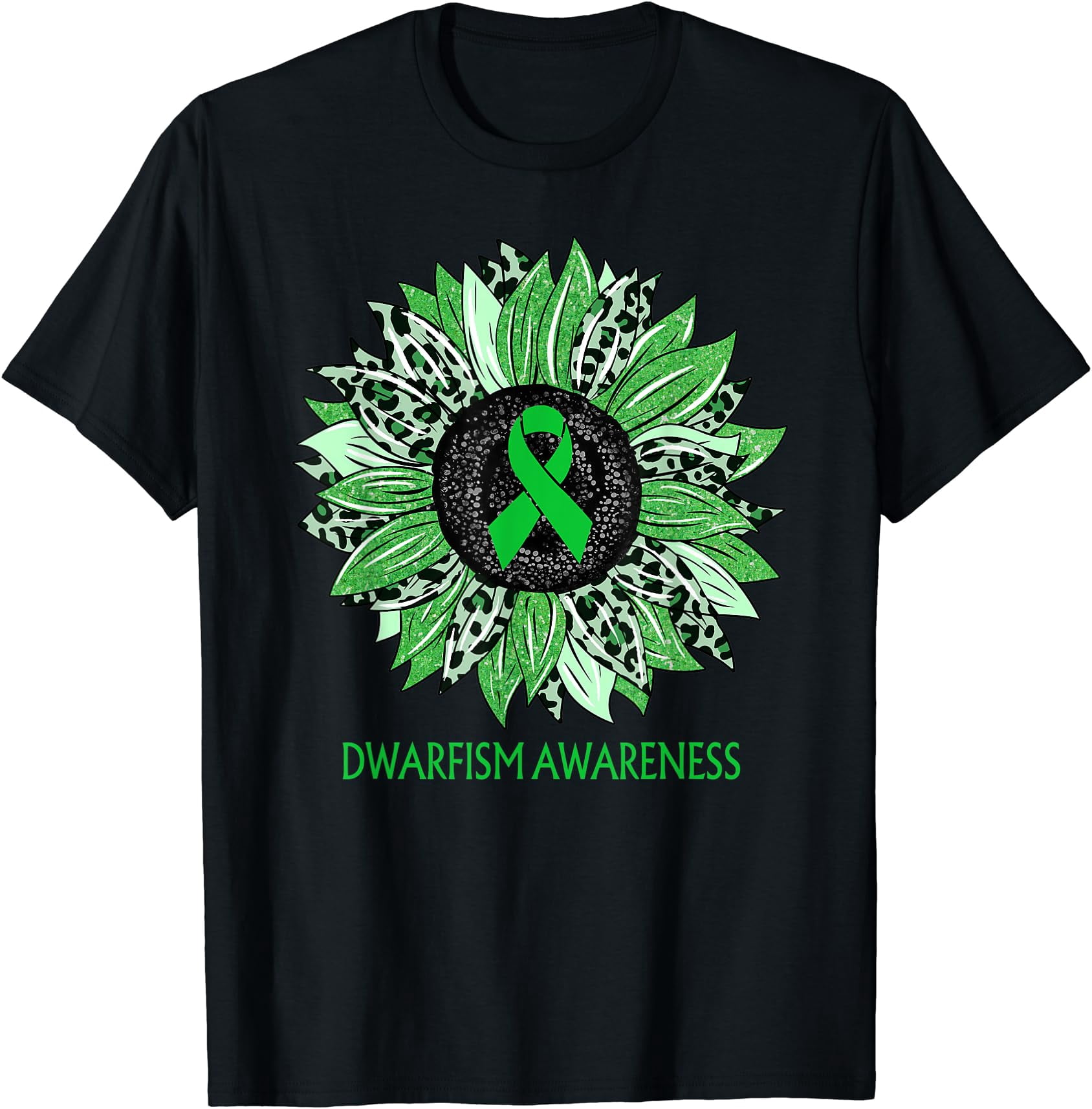 Baby Animal Ribon Leopard Sunflower Dwarfism Awareness Ribbon Support T-Shirt - Walmart.com