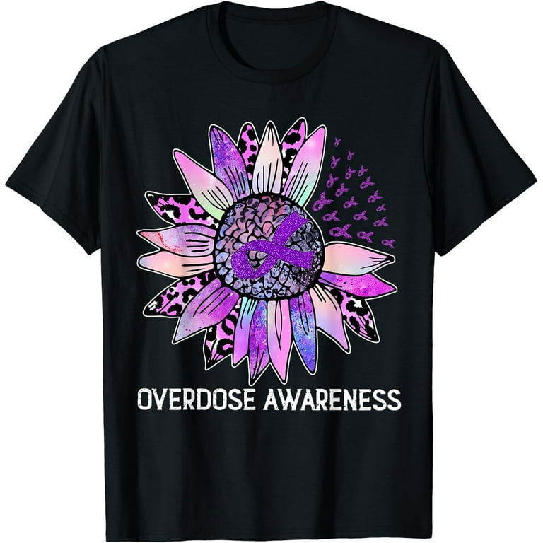 Overdose Awareness Purple Ribbon Tshirt