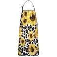 thumbnail image 1 of Leopard Sunflower Pattern Apron-Garden Aprons for Women with Pockets-Cotton Linen Waterproof Kitchen Cooking Gardening Aprons Adjustable for Kitchen,Cooking,BBQ and Salon 33x27 Inch, 1 of 7