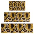 thumbnail image 1 of Leopard Sunflower Pattern Kitchen Rugs Sets Of 3,Kitchen Runner Rugs Non Skid Washable,Decorative Kitchen Floor Mats for Kitchen,Sink,Laundry,17"x30"+ 17"x47" + 17"x59", 1 of 6