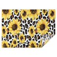 thumbnail image 1 of Leopard Sunflower Pattern Rectangle Tablecloth 60"x84",Waterproof Polyester Rectangle Table Cloth, Wipeable Spillproof Polyester Tablecloth for Dining, Camping, Indoor and Outdoor, 1 of 5