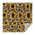 thumbnail image 1 of Leopard Sunflower Pattern Square Tablecloth,Waterproof Square Table Cover,Wipeable Spillproof Washable Table Cover for Home Kitchen Party Decor 42"X42"(107x107cm), 1 of 6