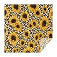 thumbnail image 1 of Leopard Sunflower Pattern Square Tablecloth,Waterproof Square Table Cover,Wipeable Spillproof Washable Table Cover for Home Kitchen Party Decor 42"X42"(107x107cm), 1 of 6