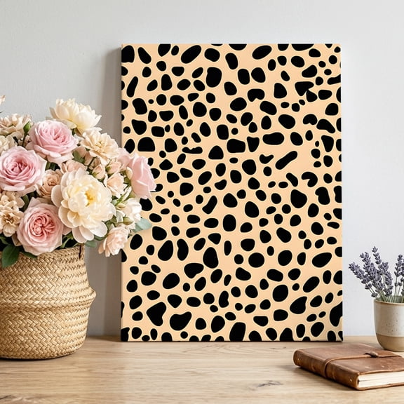Leopard Texture Canvas Wall Art, Wild Animal Camo Pictures Wall Decor Wooden Framed Artwork Art Prints for Living Room Hallway Bedroom Office 8"x10"