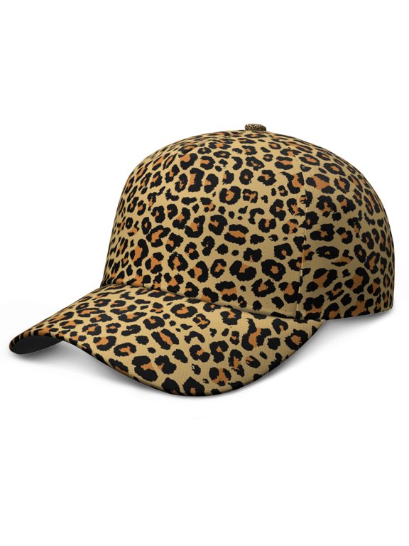 Leopard Texture Print Baseball Cap, Classic Dad Hat with Sweat Absorption, Fade-Resistant Animal Pattern Snapback Cap for Women Men, Stylish Gift for Summer Sports Users