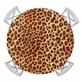 thumbnail image 1 of Leopard Texture Print Round Tablecloth for 45-54 Inch Tables,Fitted Table Cover with Elastic Edge,Orange Yellow Retro Farmhouse Waterproof Outdoor Table Cloth Protector for Patio Garden Dinner Picnic, 1 of 9