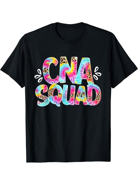 Leopard Tie Dye CNA Squad Certified Nursing Assistant Women T-Shirt