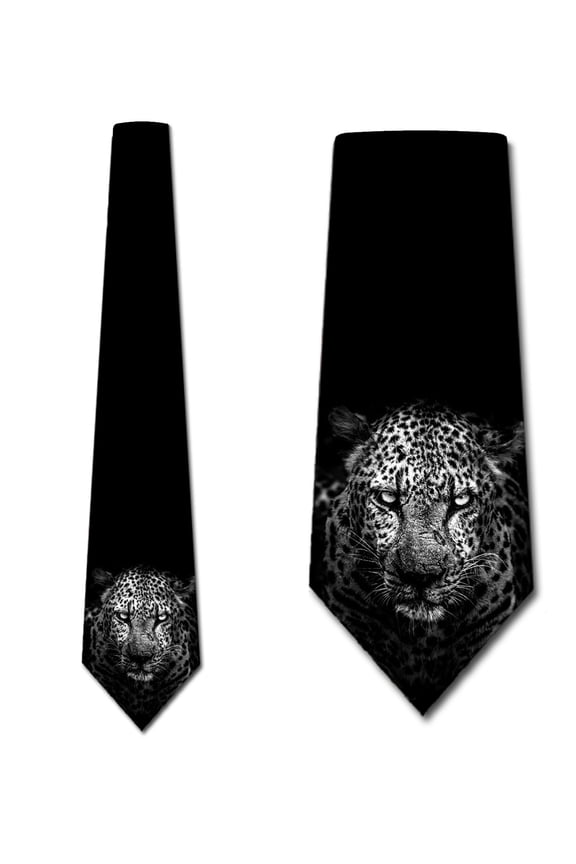 Leopard Ties Mens Big Cat Animal Neckties by Three Rooker