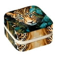 thumbnail image 1 of Leopard Travel Portable Square Bracelet Holder Organizer Box with Necklace Holder - Jewelry Organizer for Girls and Women, 1 of 6