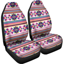 Leopard Tribal Print Car Seat Covers Front Seats Only Breathable Bucket Seat Protector Universal Fit for Most Cars SUV Sedan 2pc