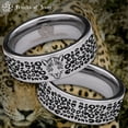 thumbnail image 1 of Leopard Tungsten Carbide Ring, 1 of 6