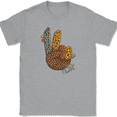 thumbnail image 1 of Leopard Turkey Hand Thanksgiving T-Shirt Funny Holiday Peace Humor Gift Tee - Heather Grey, 3XL, 1 of 1