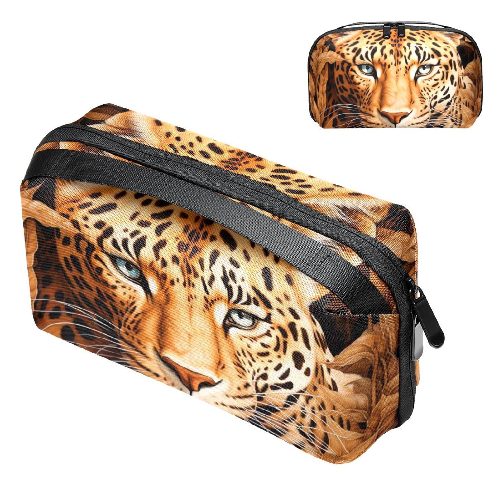 Leopard USB Organizer Hard Drive Cases Charge Cord Organizer