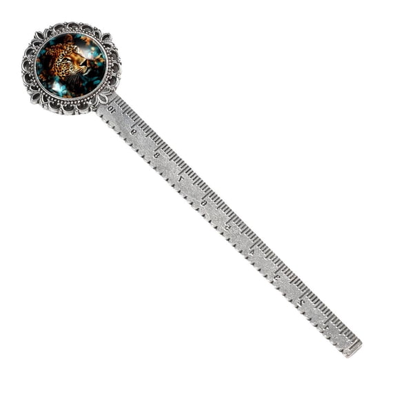 Leopard Vintage Silver Lace-Edged Bookmark: the Gift for Bookworms and Literature Enthusiasts