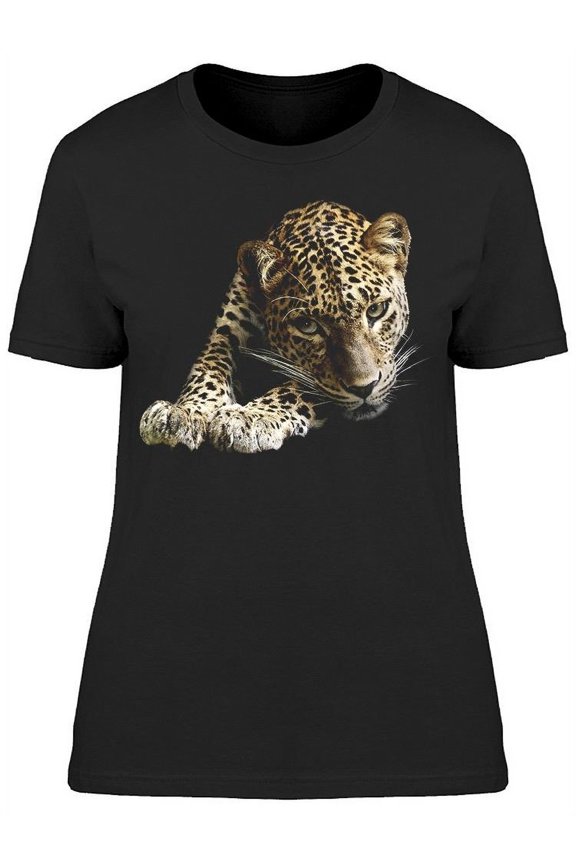 Leopard W/Extended Front Legs T-Shirt Women -Image by Shutterstock, Female Large