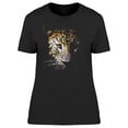 thumbnail image 1 of Leopard W/Intense Look T-Shirt Women -Image by Shutterstock, Female Small, 1 of 2