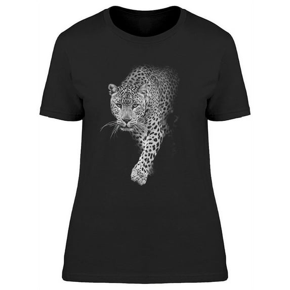 Leopard Walking In The Darkness T-Shirt Women -Image by Shutterstock, Female Small