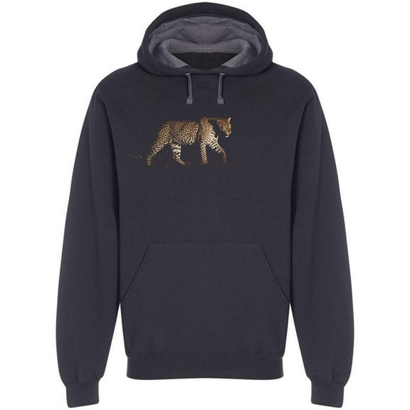 Leopard Walking In The Night Hoodie Men -Image by Shutterstock, Male Large