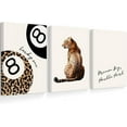 thumbnail image 1 of Leopard Wall Art Cheetah Canvas Prints Trendy 8 Ball Wall Decor Preppy Aesthetic Poster Lucky Leopard Pictures Funky Painting Navy Kiss Artwork for Bedroom Living Room 16x24 Inch Unframed Set of 3, 1 of 5