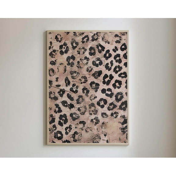 Leopard Wall Art, Leopard Pattern Print, Cheetah Print, Textured Wall Art, Blush Pink Art Print, Aesthetic Apartment Decor, Wall Art, Modern Wall Decor, 12x18 UNFRAMED