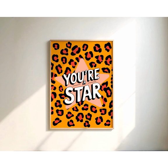 Leopard Wall Art Room Safari Nursery Animal Print Illustration Unframed Paper Print