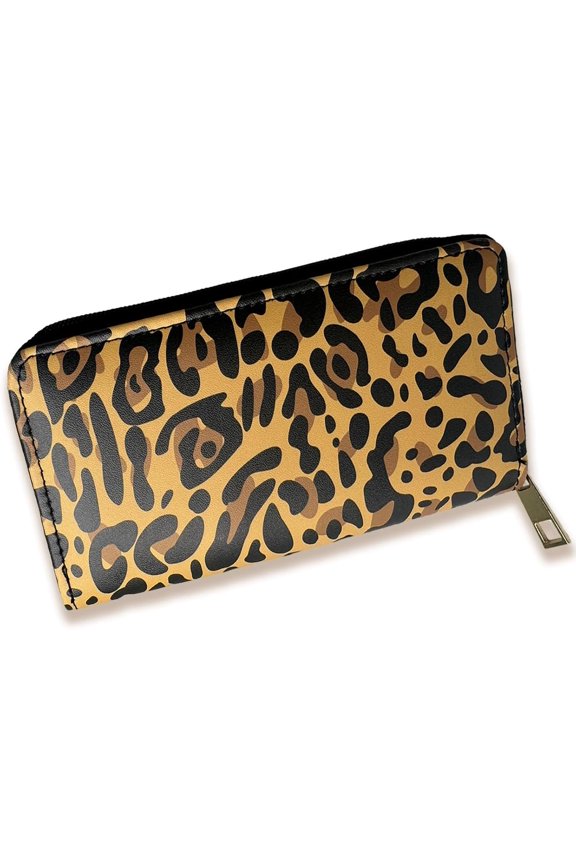 Leopard Wallet Gifts, Wallet For Women Ladies Female Card Cases &  With Zipper Organizers For Pocket Or Purse, Leopard