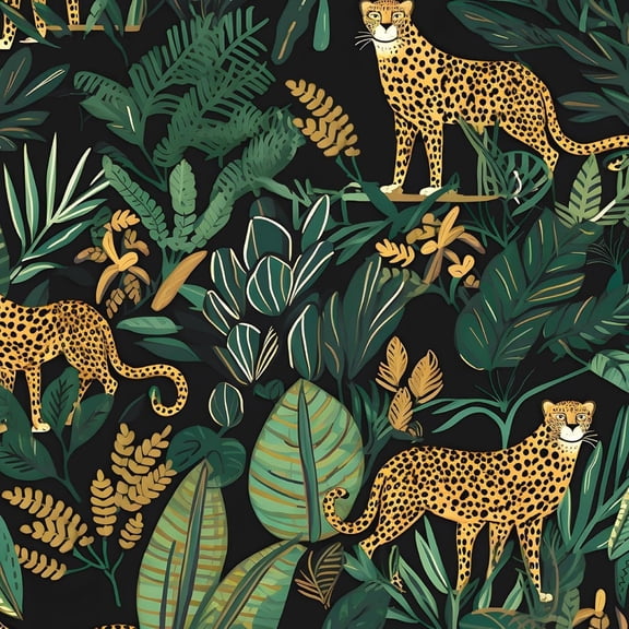 Leopard Wallpaper Peel and Stick Jungle Animal Wallpaper Vinyl Wallpapers Tropical Contact Paper for Cabinets Waterproof Self Adhesive Wall Paper for Kitchen Countertop Wall 17.5" x 197"