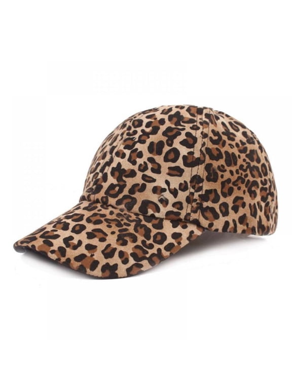 Leopard Washed Distressed Messy Criss-Cross Ponytail Hat Cheetah Animal Print Baseball Cap A-leopard