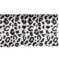 thumbnail image 1 of Ambesonne Leopard Valance Pack of 2, Monochrome Sketchy Print, 42"X18", Charcoal Grey and White, 1 of 3