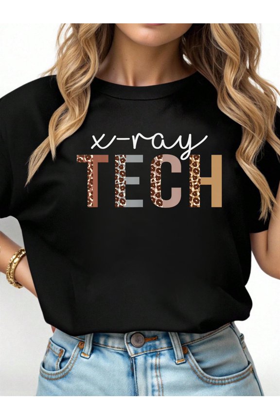 Leopard X-ray Tech Appreciation healthcare workers T-Shirt