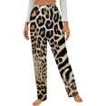 thumbnail image 1 of Leopard Zebra Animal Print Texture Winter Female Pants Flannel High Waist Women Pants Lady Warm Straight Leg Plush Trousers, 1 of 7