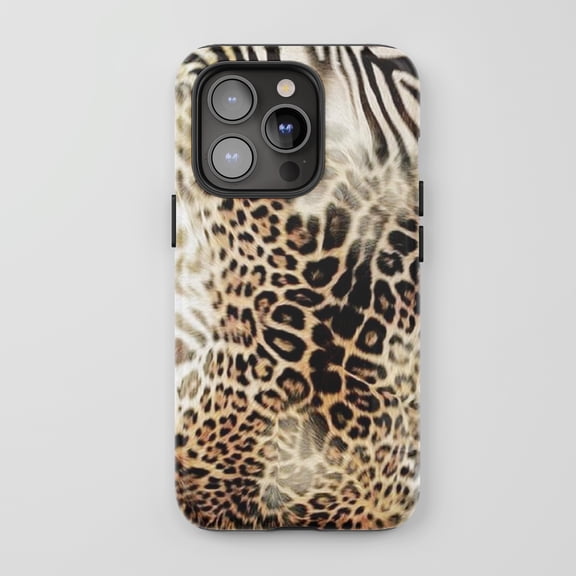 Leopard Zebra Print For iPhone Protective Phone Case Exotic Fashion Style Brown Black