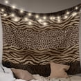 thumbnail image 1 of Leopard Zebra Print Large Tapestry for Bedroom Wall Hanging Tapestry,Vintage Animal Skin Striped Brown Ceiling Backdrop Tapestries Poster Blanket Wall Decor for Teens Room Living Room Dorm 100" x 59", 1 of 8