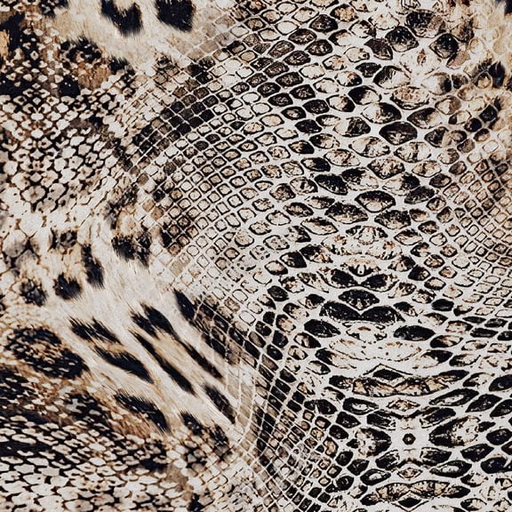 JIFFDIFF Leopard and Snake Print Peel-and-Stick Wallpaper, 17.3in x 480.3in,Self-Adhesive Animal Pattern Removable Wall Mural