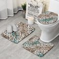thumbnail image 1 of Leopard and Tiger Pattern Bathroom Rugs Sets 3 Piece,Toilet Cover Set,Absorbent Non Slip Bathroom Mats Sets with U-Shaped Contour Rug Toilet Rug Set, 1 of 5