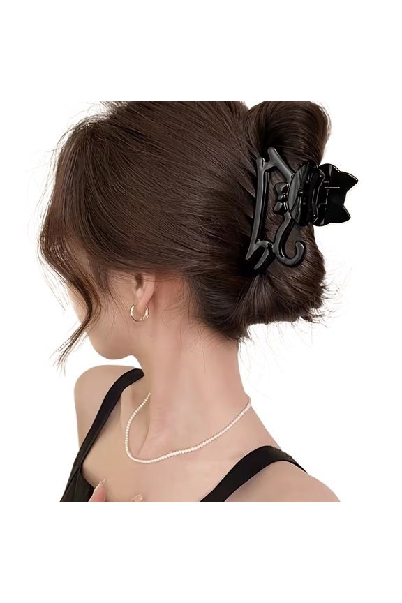 Leopard cat scratching clip women's back hair clip shark clip temperament headwear fashionable hair accessories
